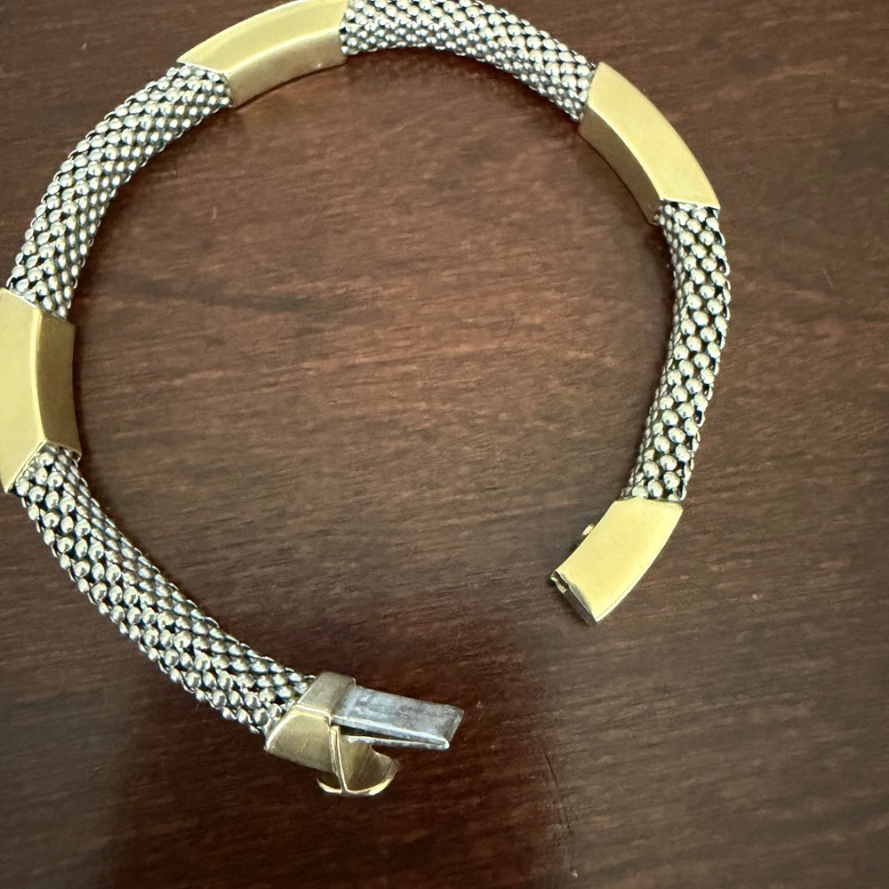 Two-tone Italian Gold Bracelet